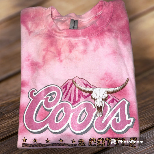 Tie Dyed Pink Crewneck C-oors - RTS